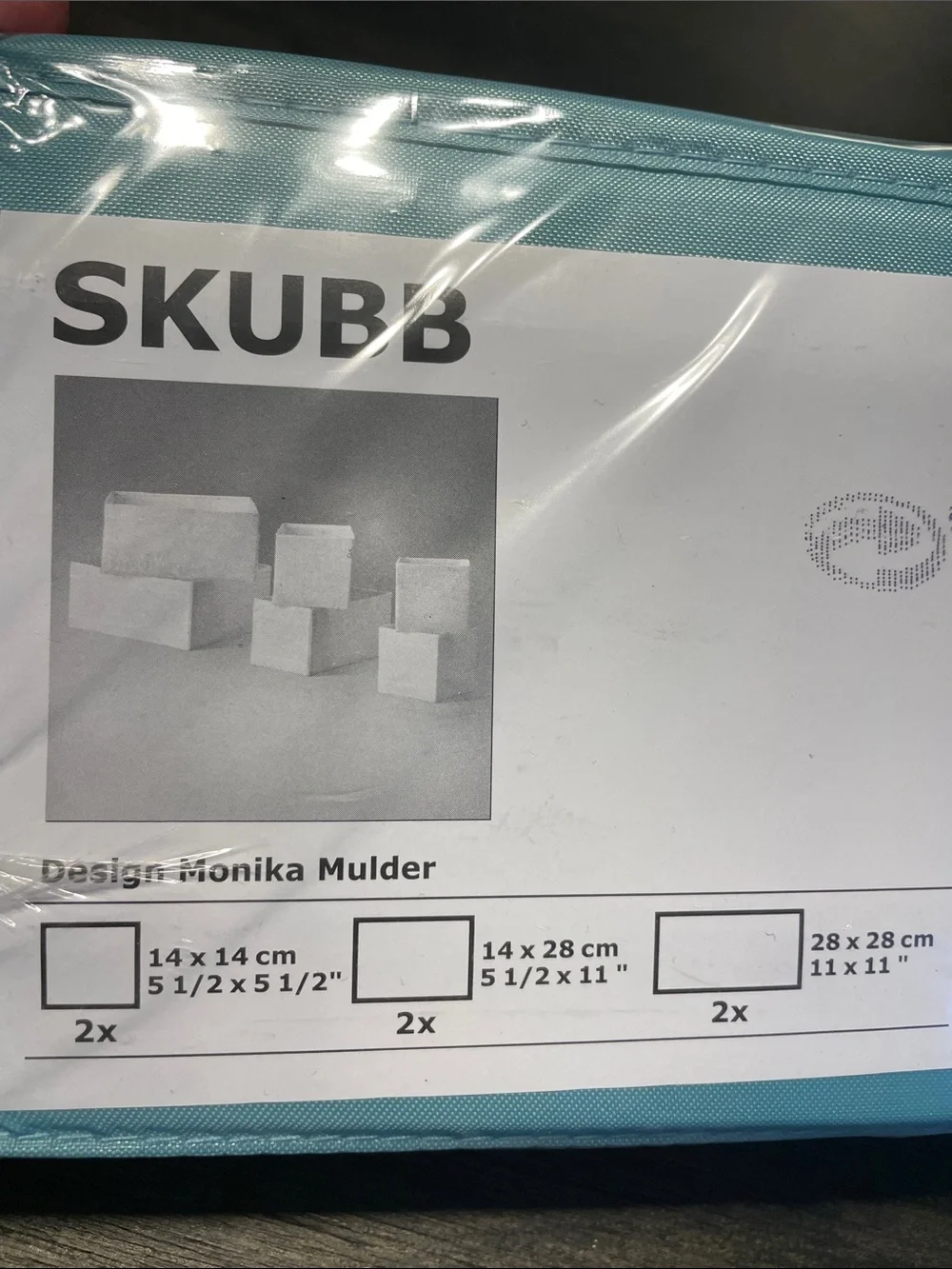 IKEA SKUBB Light Blue Storage Organizer